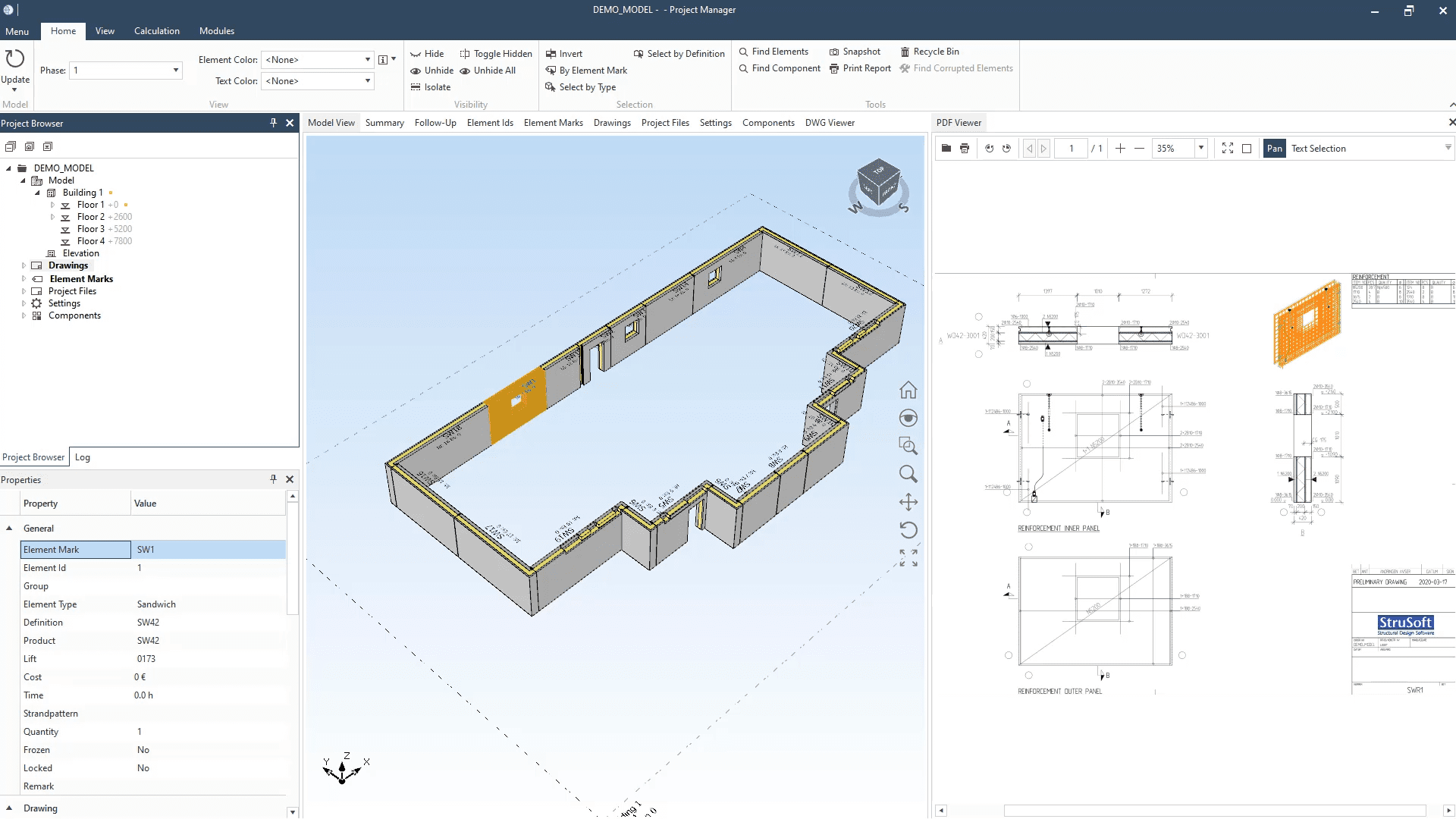 Precast Sandwich Wall Design with the IMPACT software