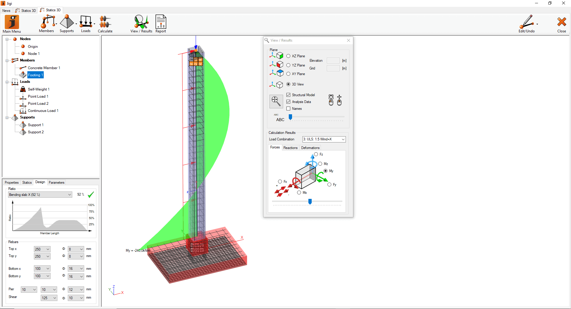 Footing Structural Model