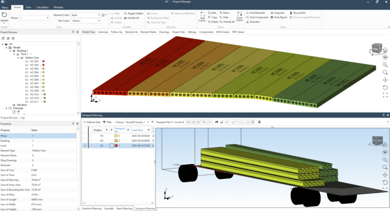 Precast Transport Planning | StruSoft