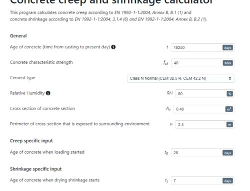 Concrete Creep and Shrinkage Calculator – Free Online Tool