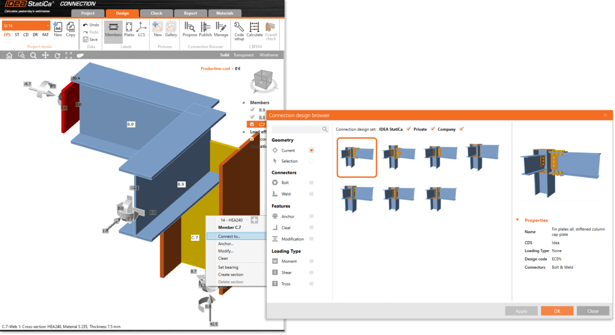 FEM-Design IDEA StatiCa connection | StruSoft