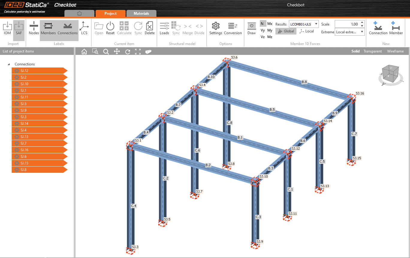 FEM-Design IDEA StatiCa connection - checkbot