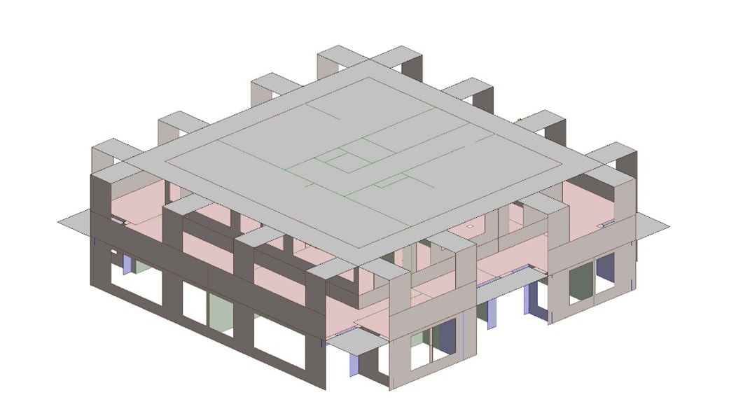 FEM-Design model of the tower roof
