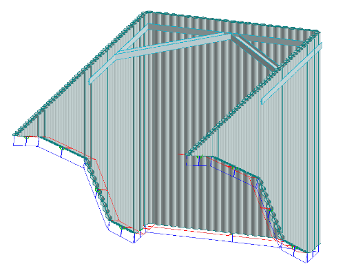 The shell elements and the boundary condition in FEM-Design