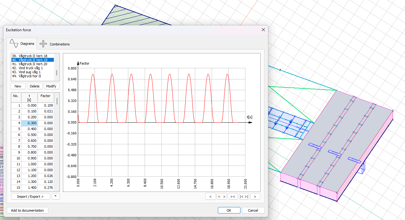 Time history analysis in FEM-Design