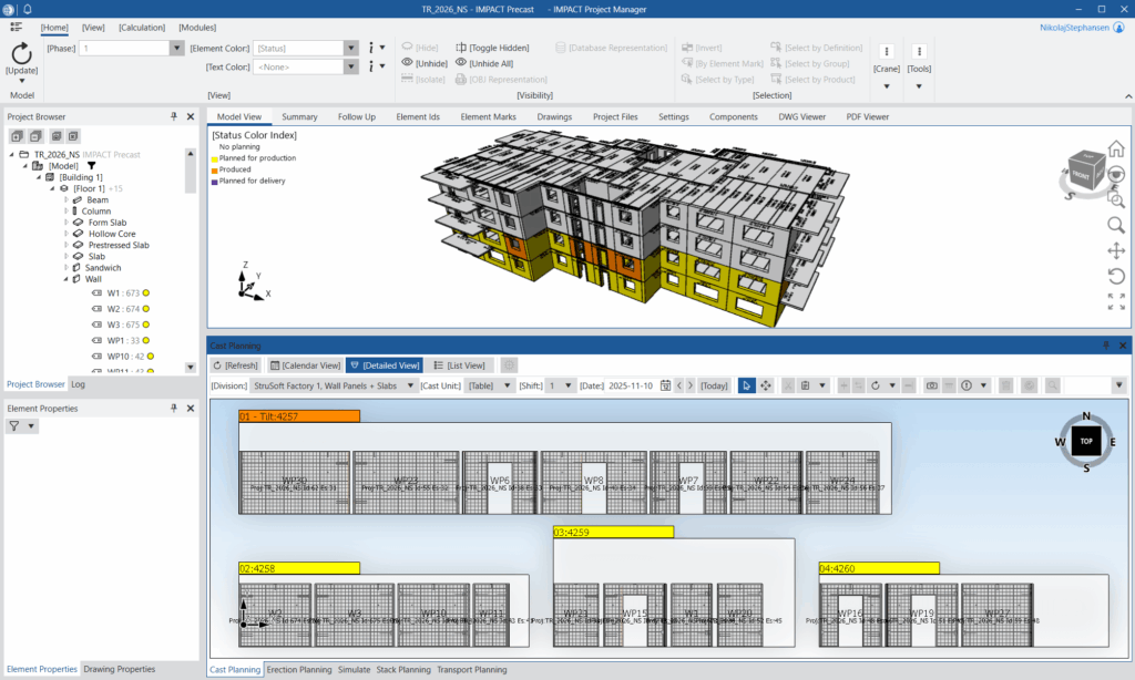 Precast Cast Planning | StruSoft