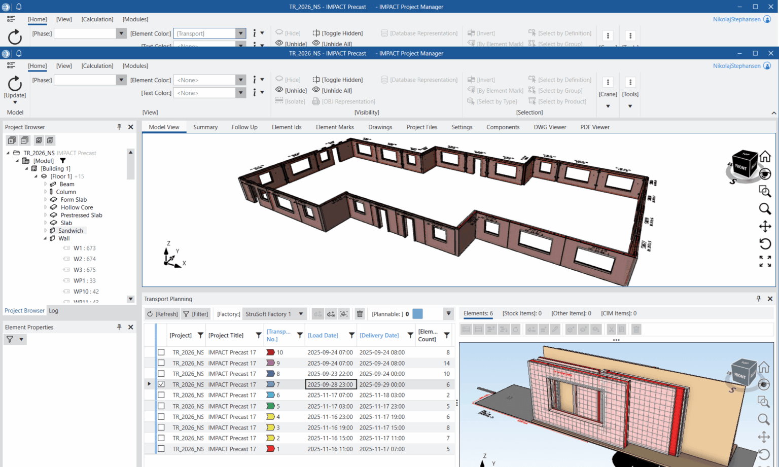 Precast Transport Planning | StruSoft