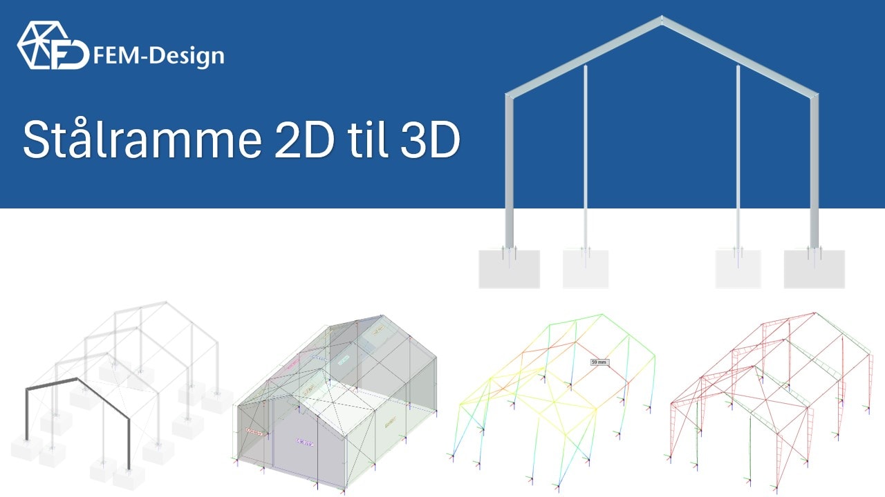 FEM-Design - Stålramme 2D til 3D banner