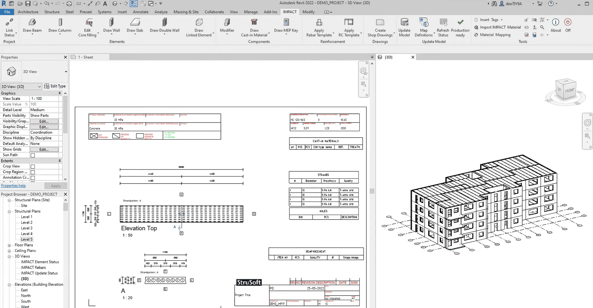 Revit hollowcore shop drawings