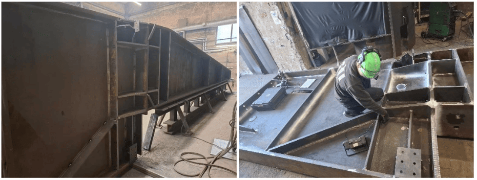 Making of the steel plate girders