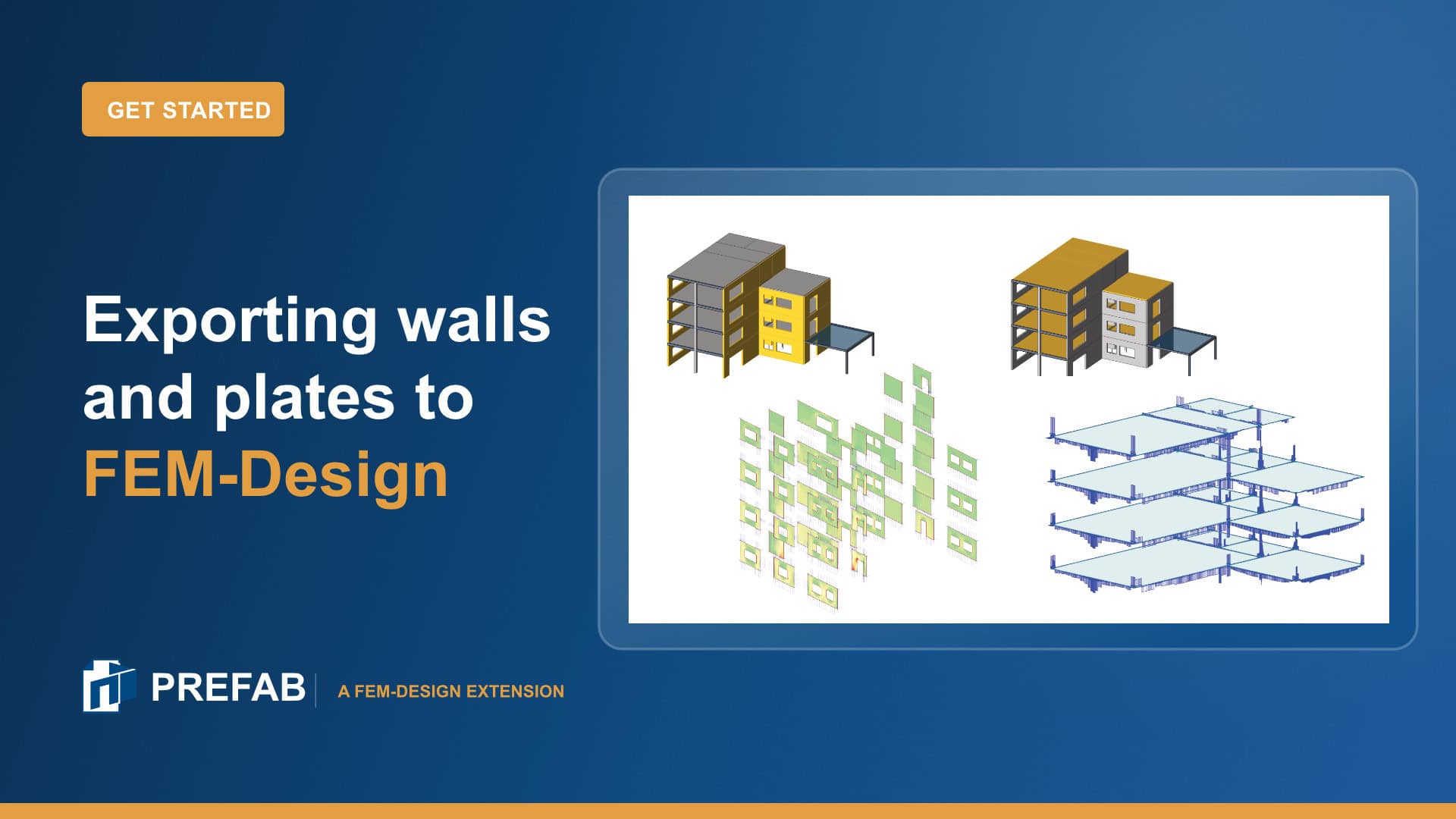 Preview of the Exporting walls and plates to FEM-Design walkthrough