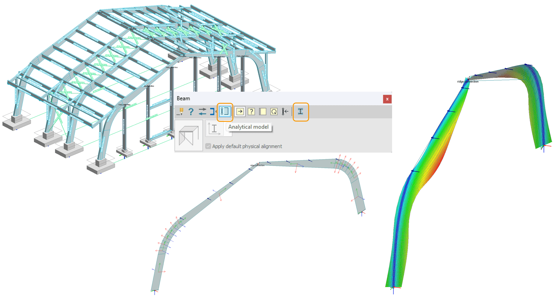 Auto-conversion from beam model to orthotropic shell model